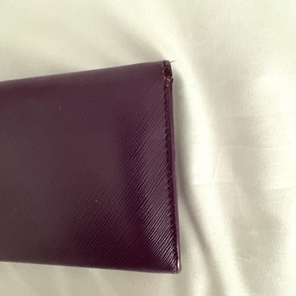 Salvatore Ferragamo Long Wallet Vala Ribbon Leather Purple/Plum Quiet Luxury - Picture 9 of 14